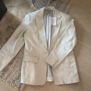 Vintage White Leather Blazer SZ 8